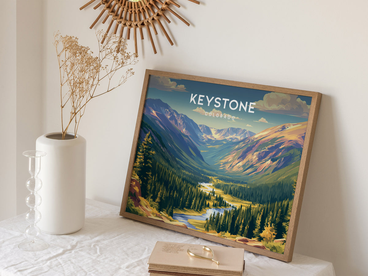 Keystone Landscape Poster | Colorado Travel Wall Art — 16x20 in