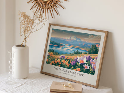 Chatfield State Park Landscape Matte Border Poster | Littleton, Colorado Framed or Unframed Destination Print — 16x20 in