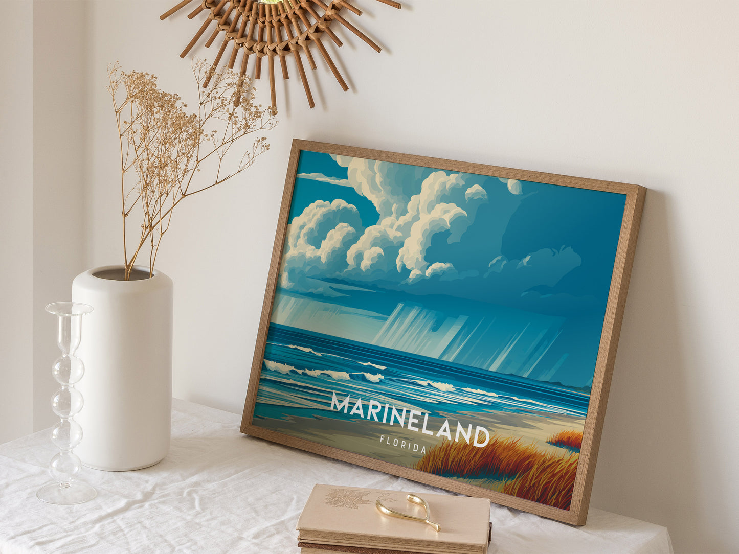 Marineland Landscape Poster | Florida Travel Wall Art — 16x20 in