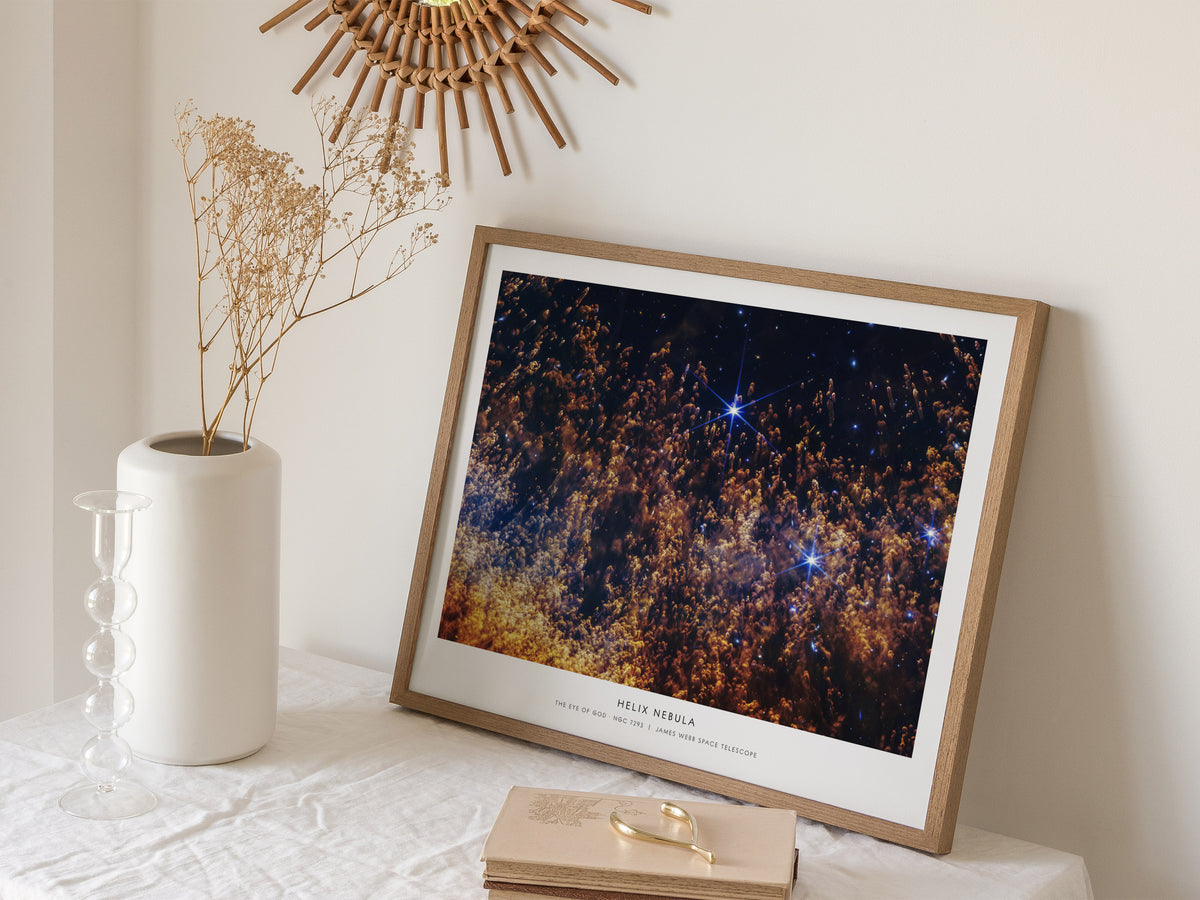 Helix Nebula Landscape Poster | The Eye of God · NGC 7293 Astronomy Print NASA Wall Art — 16x20 in