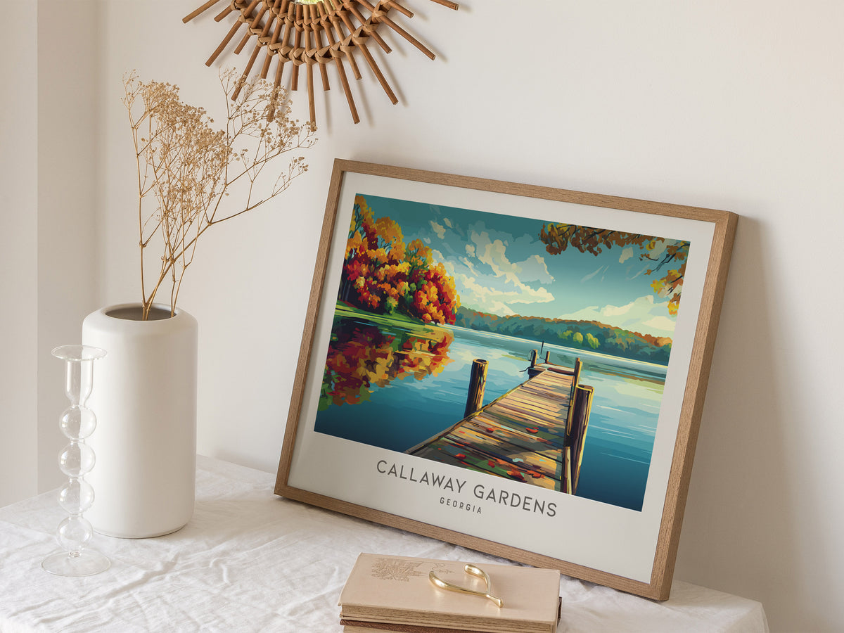 Callaway Gardens Landscape Matte Border Poster | Georgia Travel Gift Framed or Unframed — 16x20 in