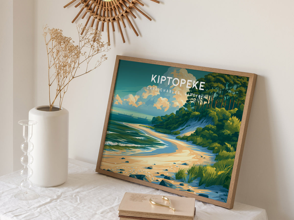 Kiptopeke Landscape Poster | Cape Charles, Virginia Vacation Wall Art — 16x20 in