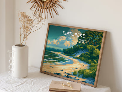 Kiptopeke Landscape Poster | Cape Charles, Virginia Vacation Wall Art — 16x20 in