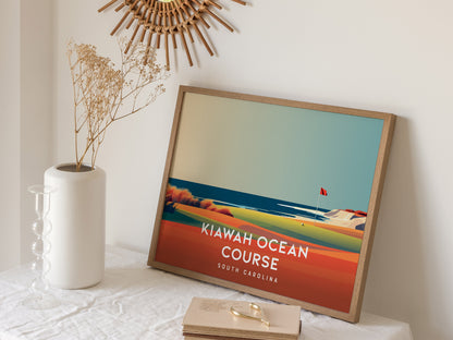Kiawah Ocean Course Landscape Poster | South Carolina Country Club Decor Wall Art — 16x20 in