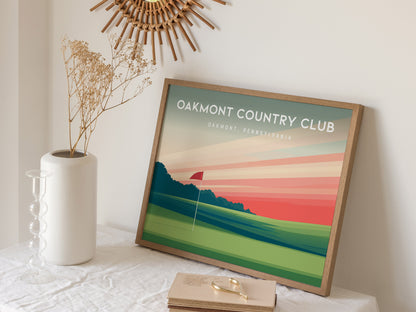 Oakmont Country Club Landscape Poster | Oakmont, Pennsylvania Country Club Decor Wall Art — 16x20 in