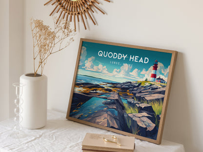 Quoddy Head Landscape Poster | Lubec, Maine Vacation Wall Art — 16x20 in