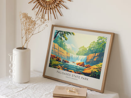 Palisades State Park Landscape Matte Border Poster | South Dakota Framed or Unframed Travel Wall Art — 16x20 in