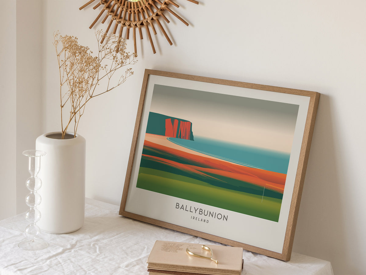 Ballybunion Landscape Matte Border Poster | Ireland Framed or Unframed Golf Wall Art — 16x20 in