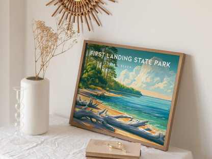 First Landing State Park Landscape Poster | Virginia Beach, Virginia Beach House Decor Wall Art — 16x20 in