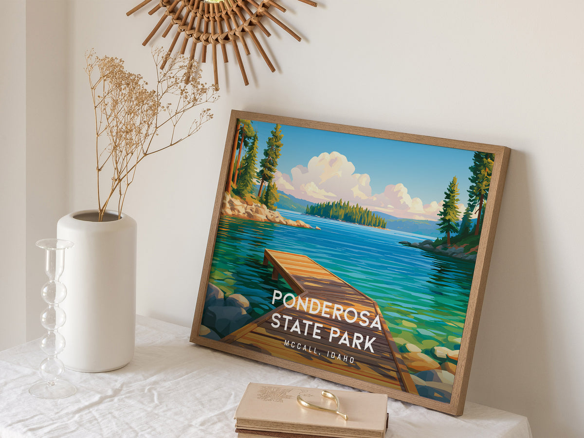 Ponderosa State Park Landscape Poster | McCall, Idaho Vacation Wall Art — 16x20 in