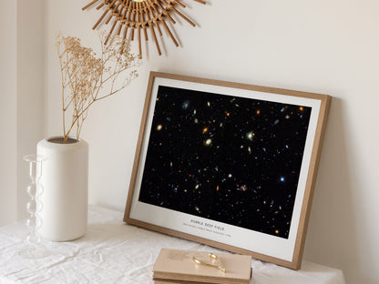 Hubble Deep Field Landscape Poster | Ursa Major NASA Astronomy Print Space Photography Wall Art — 16x20 in