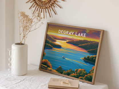 DeGray Lake Landscape Poster | Arkadelphia, Arkansas Vacation Wall Art — 16x20 in