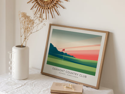 Oakmont Country Club Landscape Matte Border Poster | Oakmont, Pennsylvania Golf Wall Art — 16x20 in