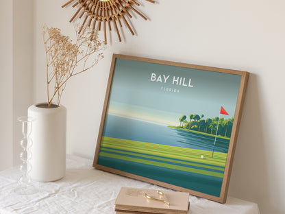 Bay Hill, Florida Landscape Poster | Golf Course Print & Golfer Gift Wall Art — 16x20 in