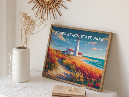 Jones Beach State Park Landscape Poster | Long Island, New York Travel Wall Art — 16x20 in
