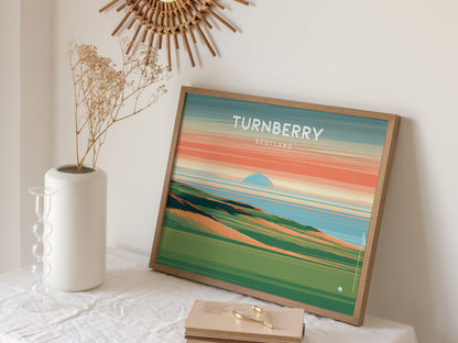 Turnberry Landscape Poster | Scotland Golf Wall Art & Framed or Unframed — 16x20 in