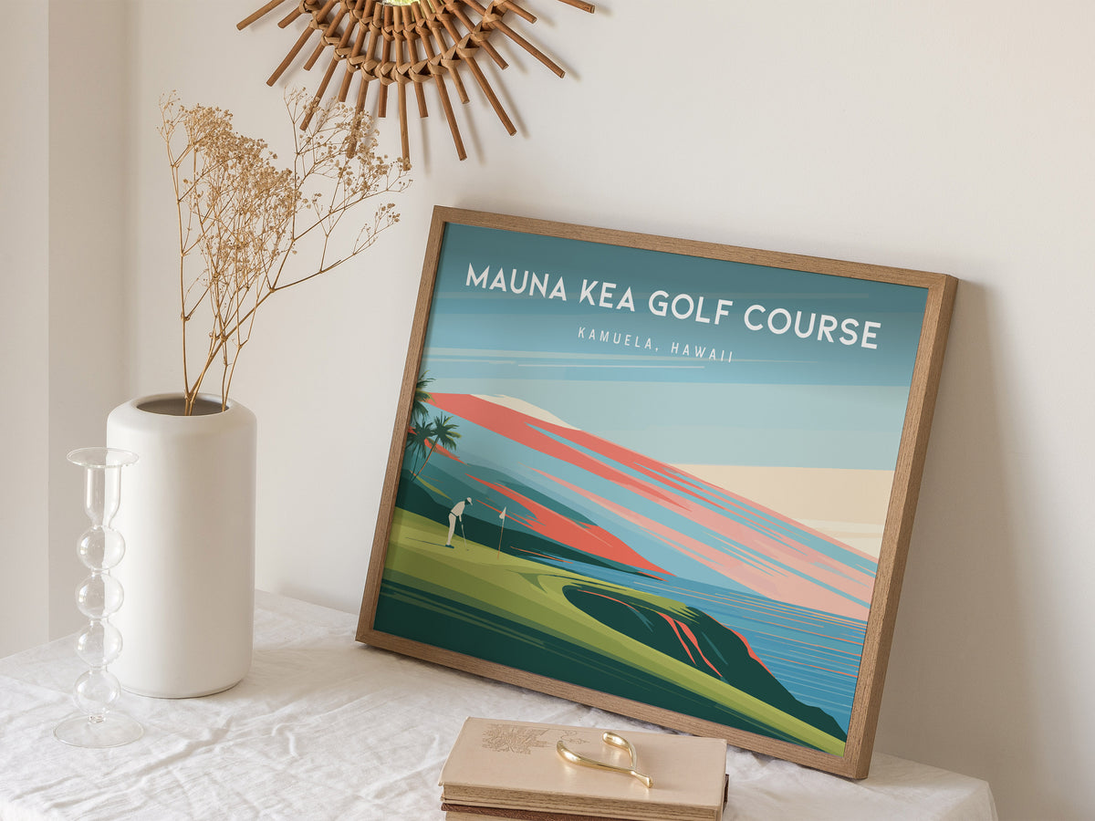 Mauna Kea Golf Course Landscape Poster | Kamuela, Hawaii Country Club Decor Wall Art — 16x20 in