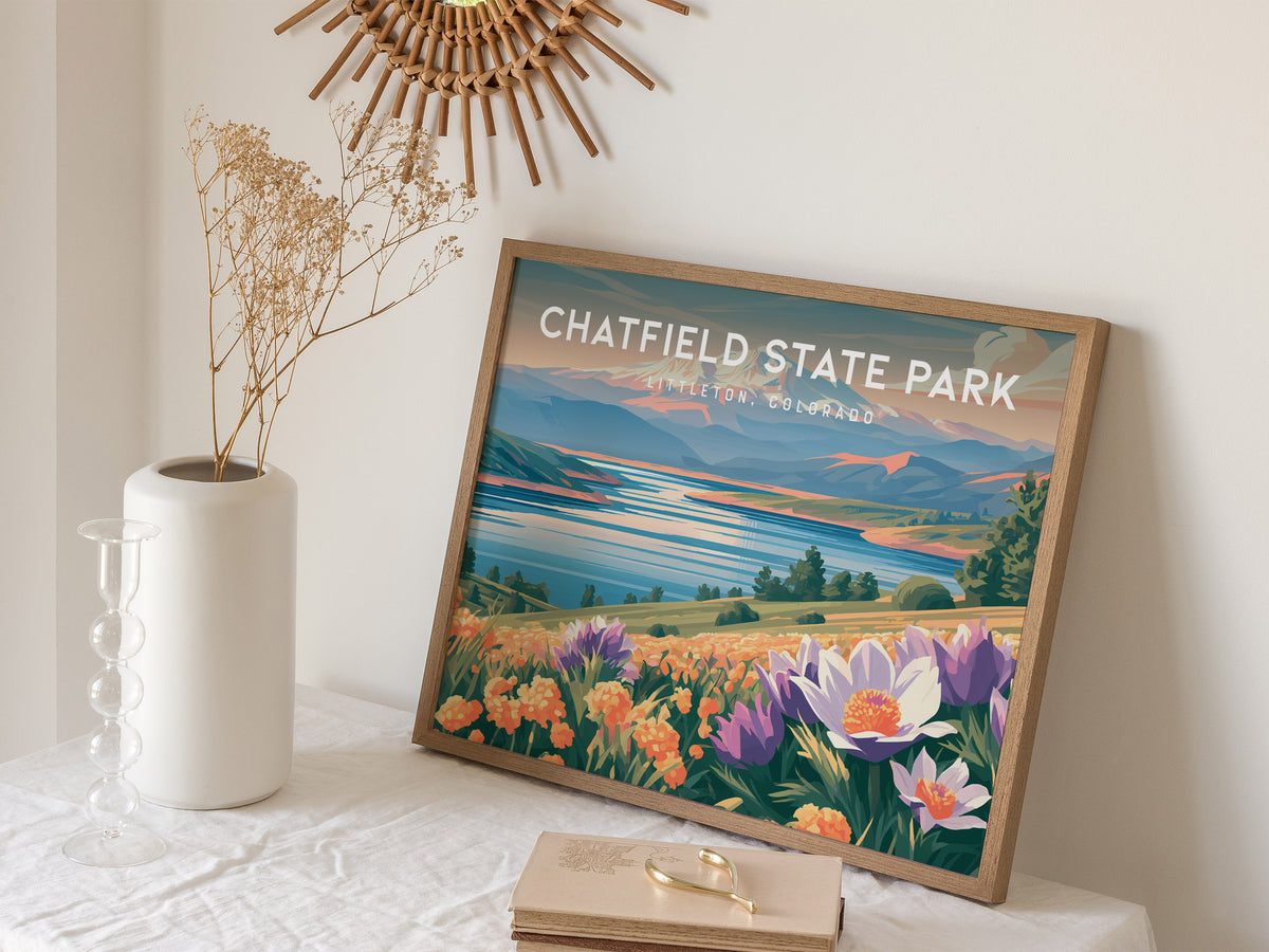 Chatfield State Park Landscape Poster | Littleton, Colorado Vacation Wall Art — 16x20 in