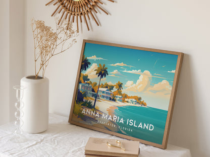 Anna Maria Island, Bradenton, Florida Poster | Landscape Tropical Beach Print Wall Art — 16x20 in