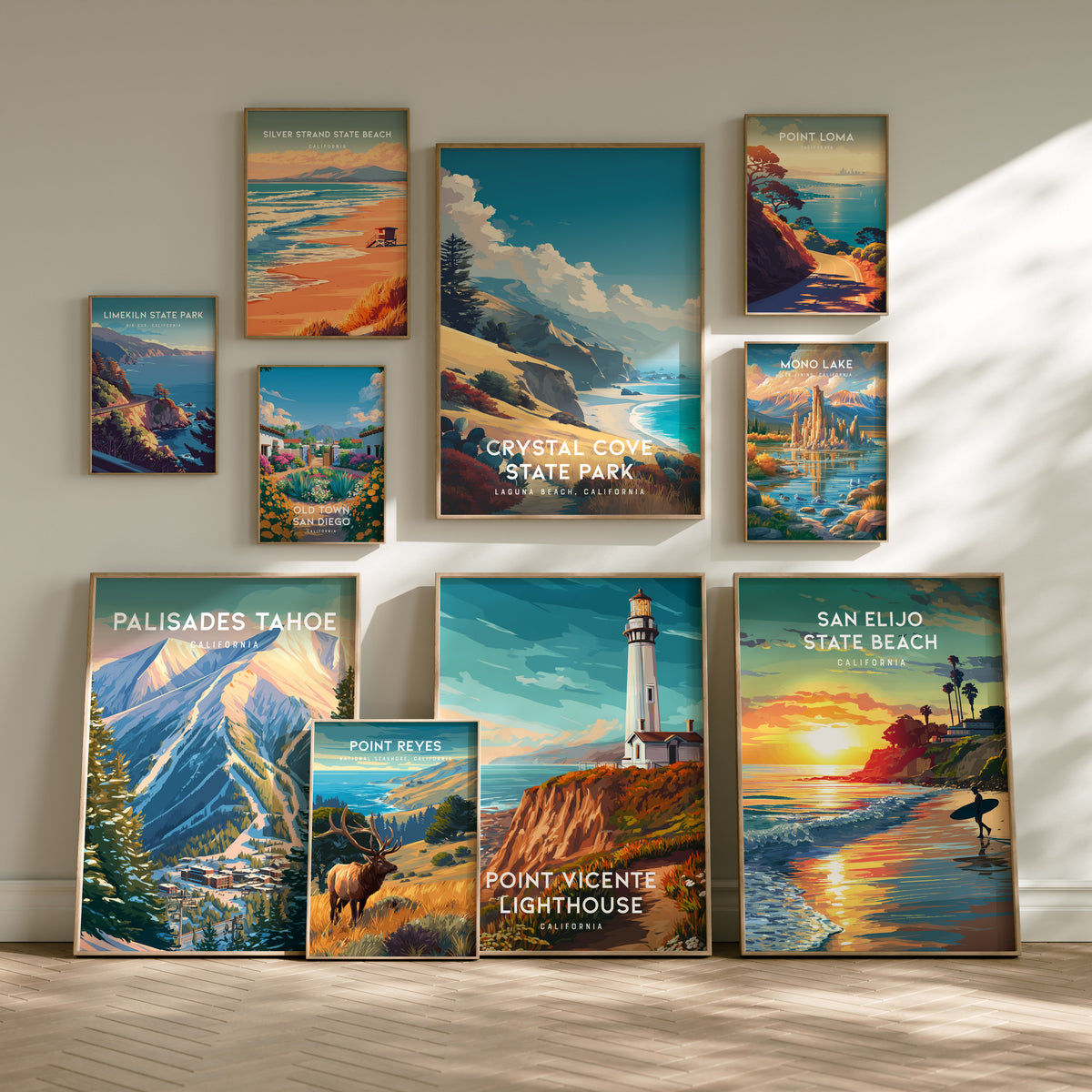 California Travel Collection | Gallery Wall Set of 6 | Ready to Hang Gallery Wall | Wall Art Bundle