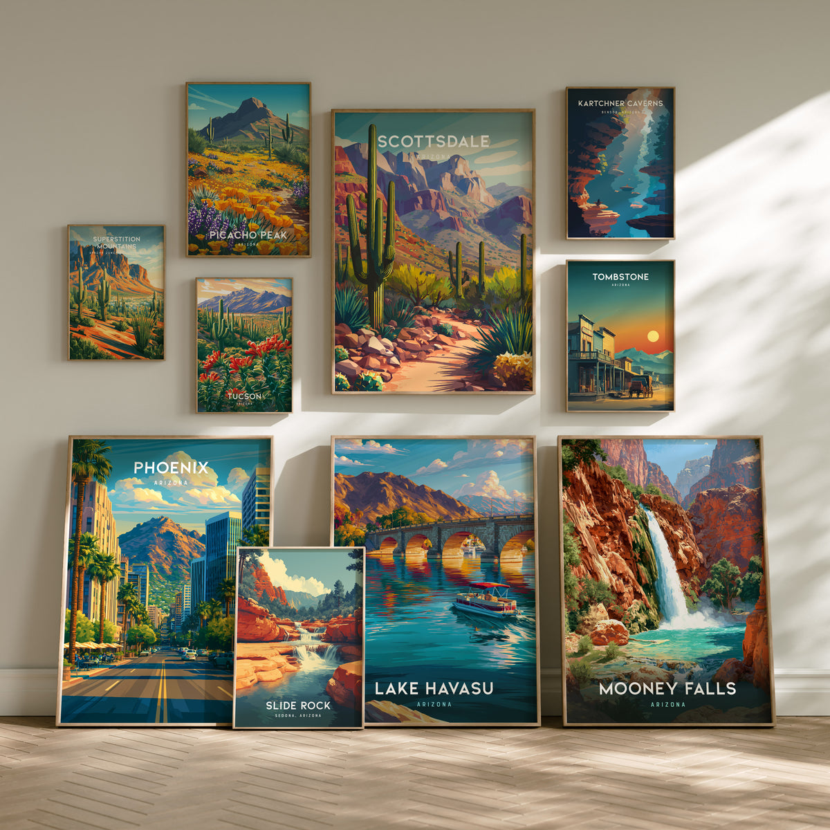 Arizona Travel Gallery Wall | Set of 3 | Travel Art Prints | Housewarming Gift