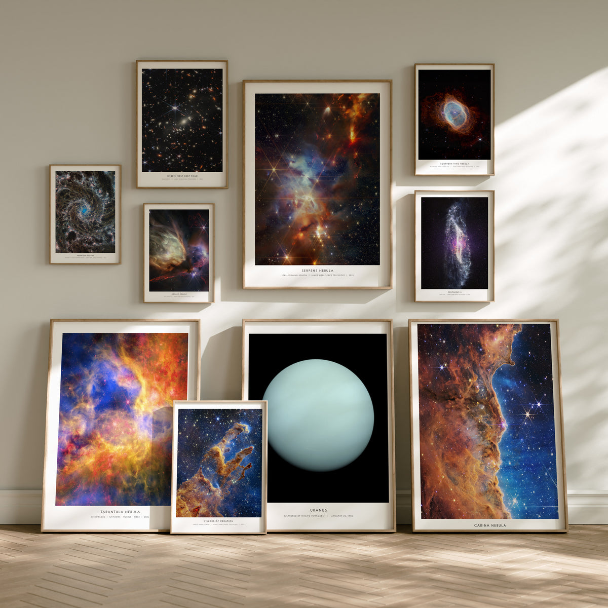 James Webb Space Telescope Gallery Wall | Set of 6 | Space Art Prints | Mixed Size Frames