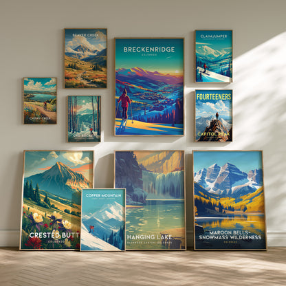 Colorado Travel Gallery Wall | Set of 8 | Travel Art Prints | Bedroom Wall Art