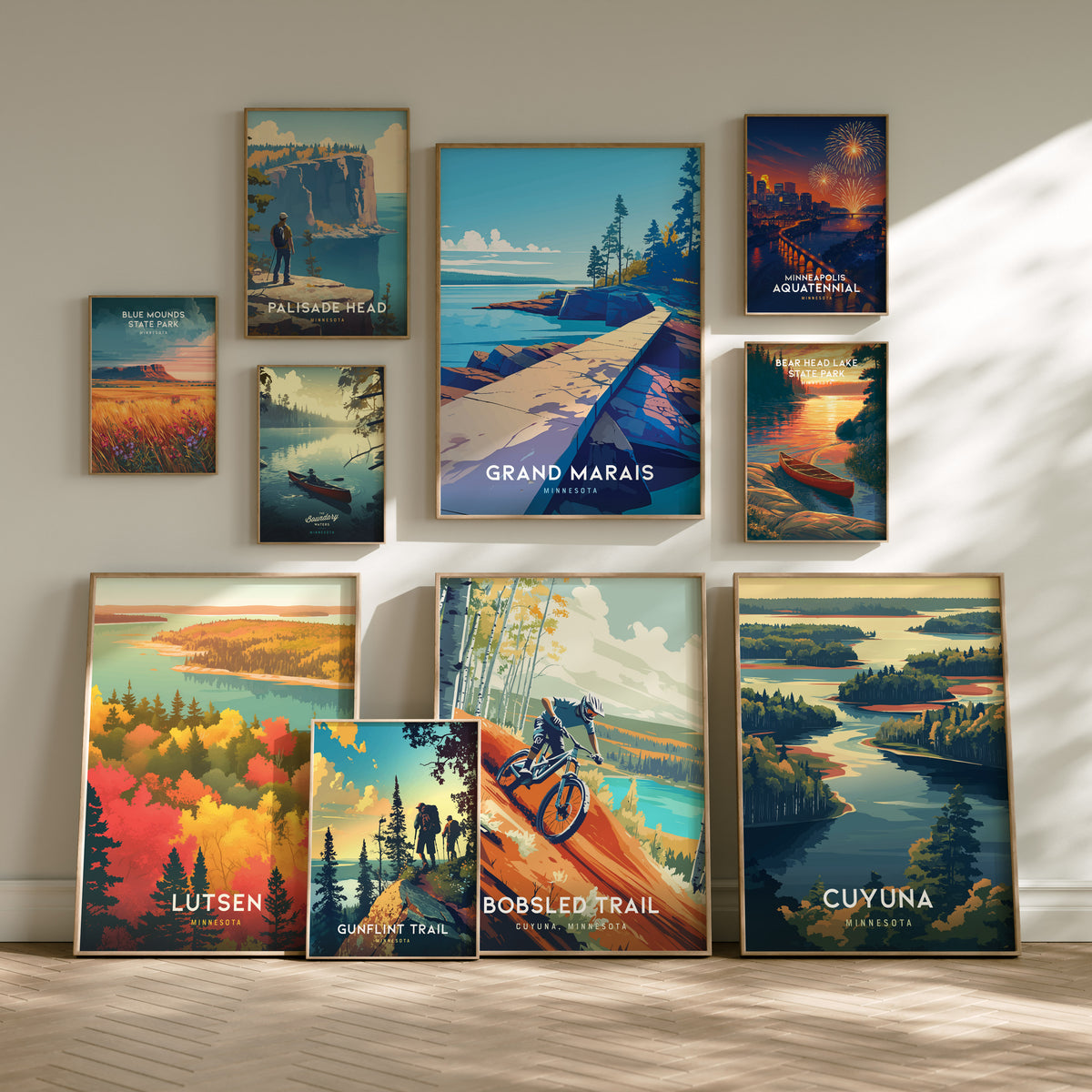 Minnesota Gallery Wall | Boundary Waters & Northeast | Set of 3 Framed Prints