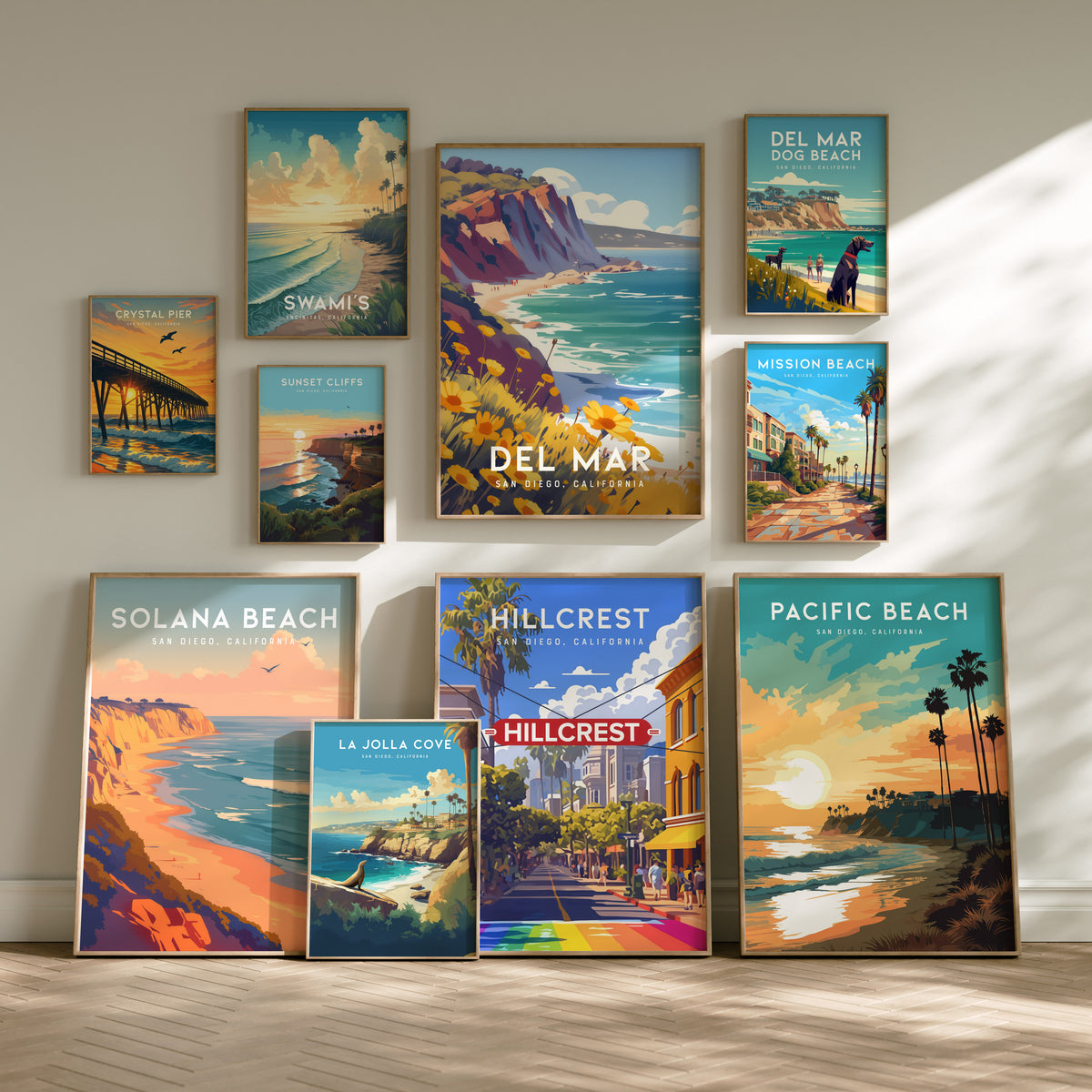 San Diego (category) Travel Gallery Wall | Set of 6 | Travel Art Prints | Gallery Wall Kit