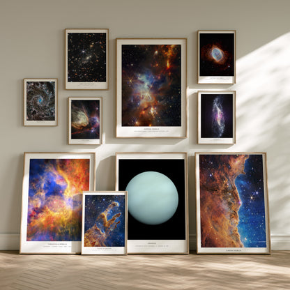 James Webb Space Telescope Gallery Wall | Set of 5 | Space Art Prints | Office Wall Art