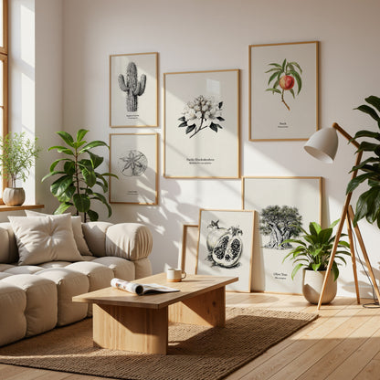 California Pen & Ink Gallery Wall | Bird Of Paradise | Set of 6 Framed Prints