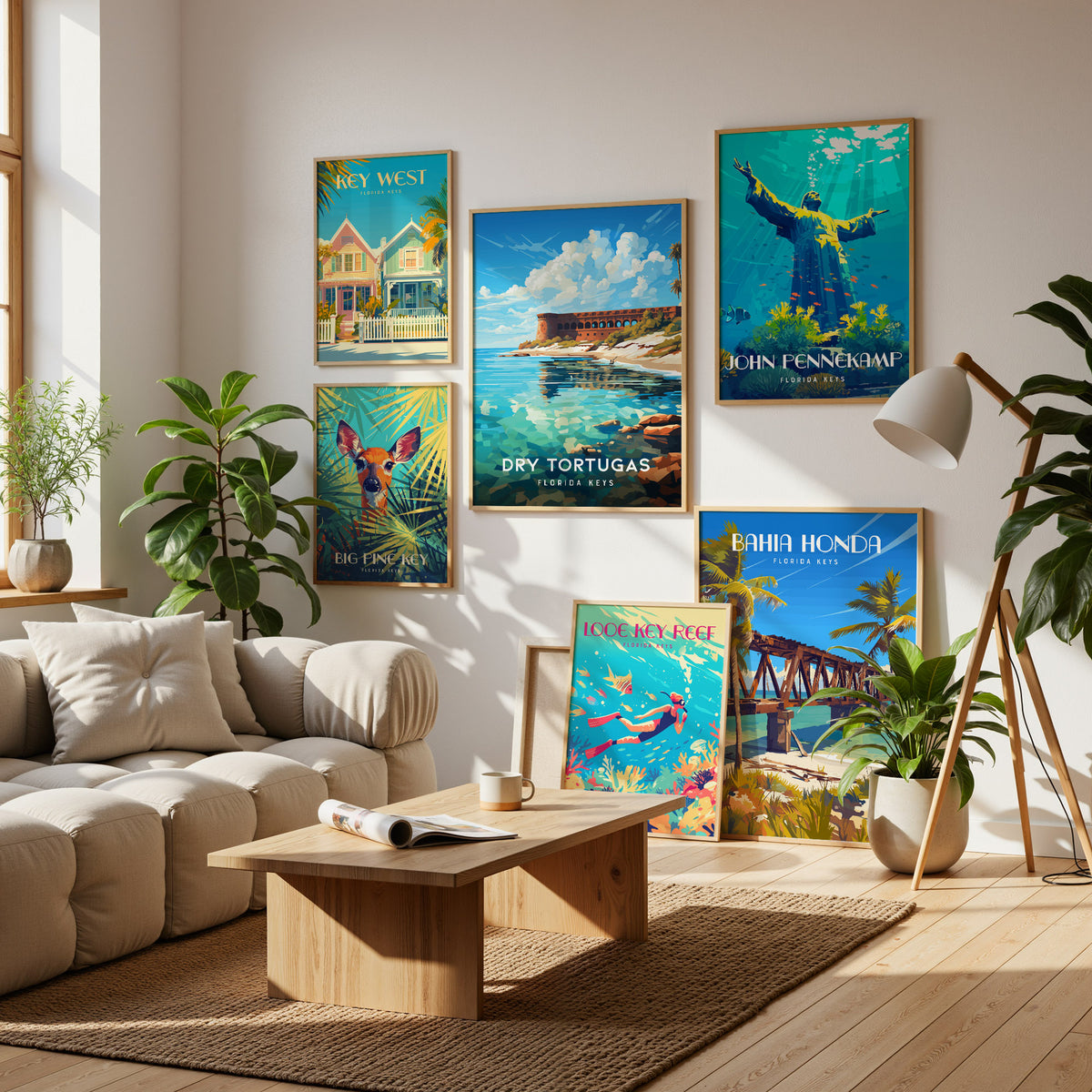 Keys Florida Gallery Wall | Set of 4 | Art Print Set | Matching Prints