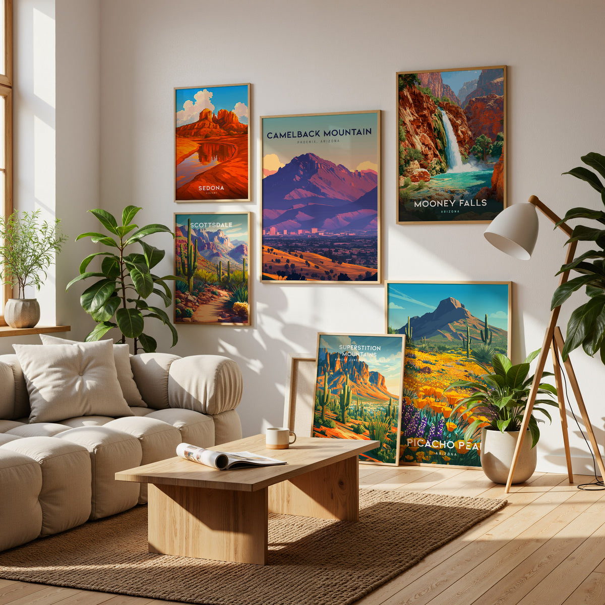 Arizona Travel Gallery Wall | Set of 8 | Travel Art Prints | Large Wall Set