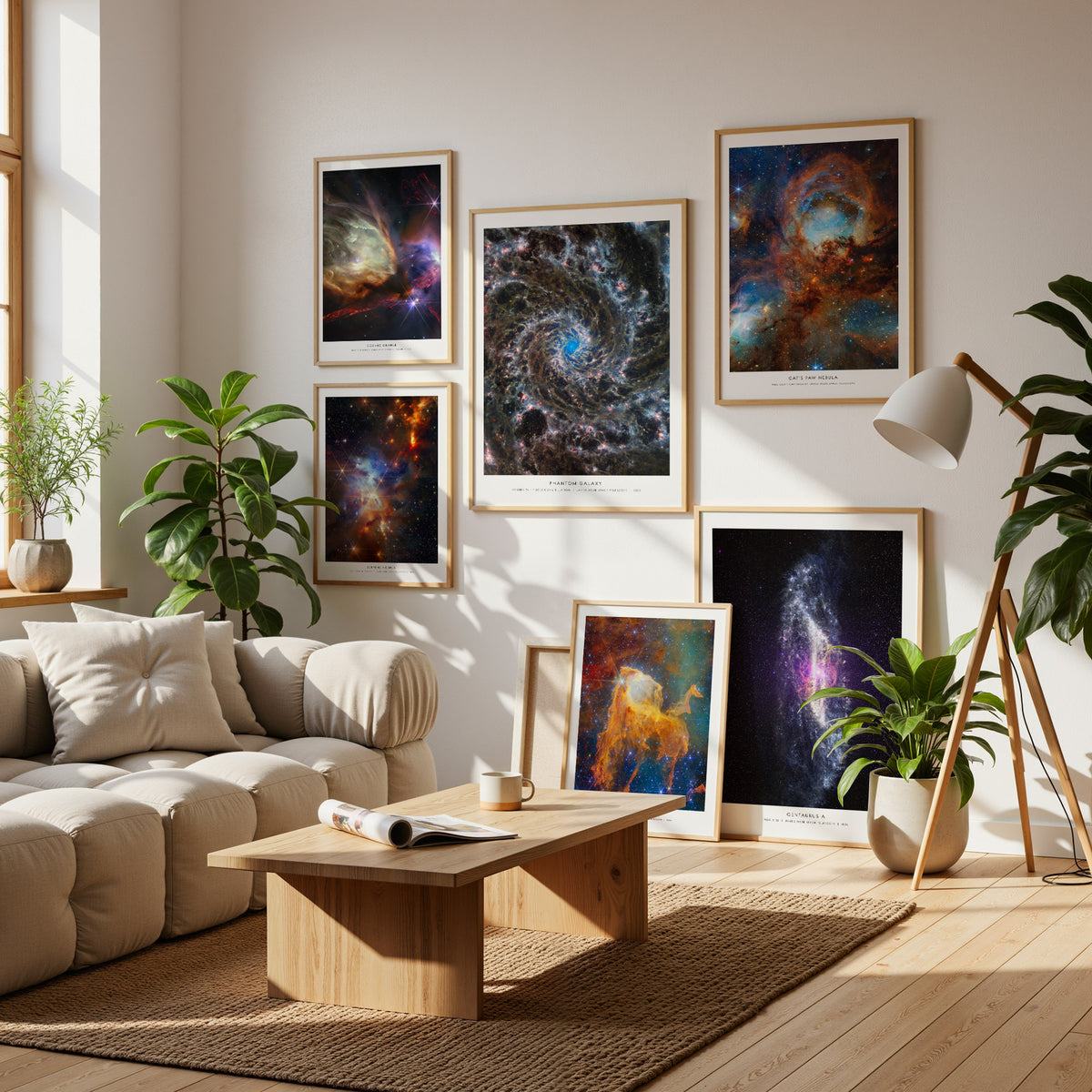 James Webb Space Telescope Gallery Wall | Set of 8 | Space Art Prints | Bedroom Wall Art