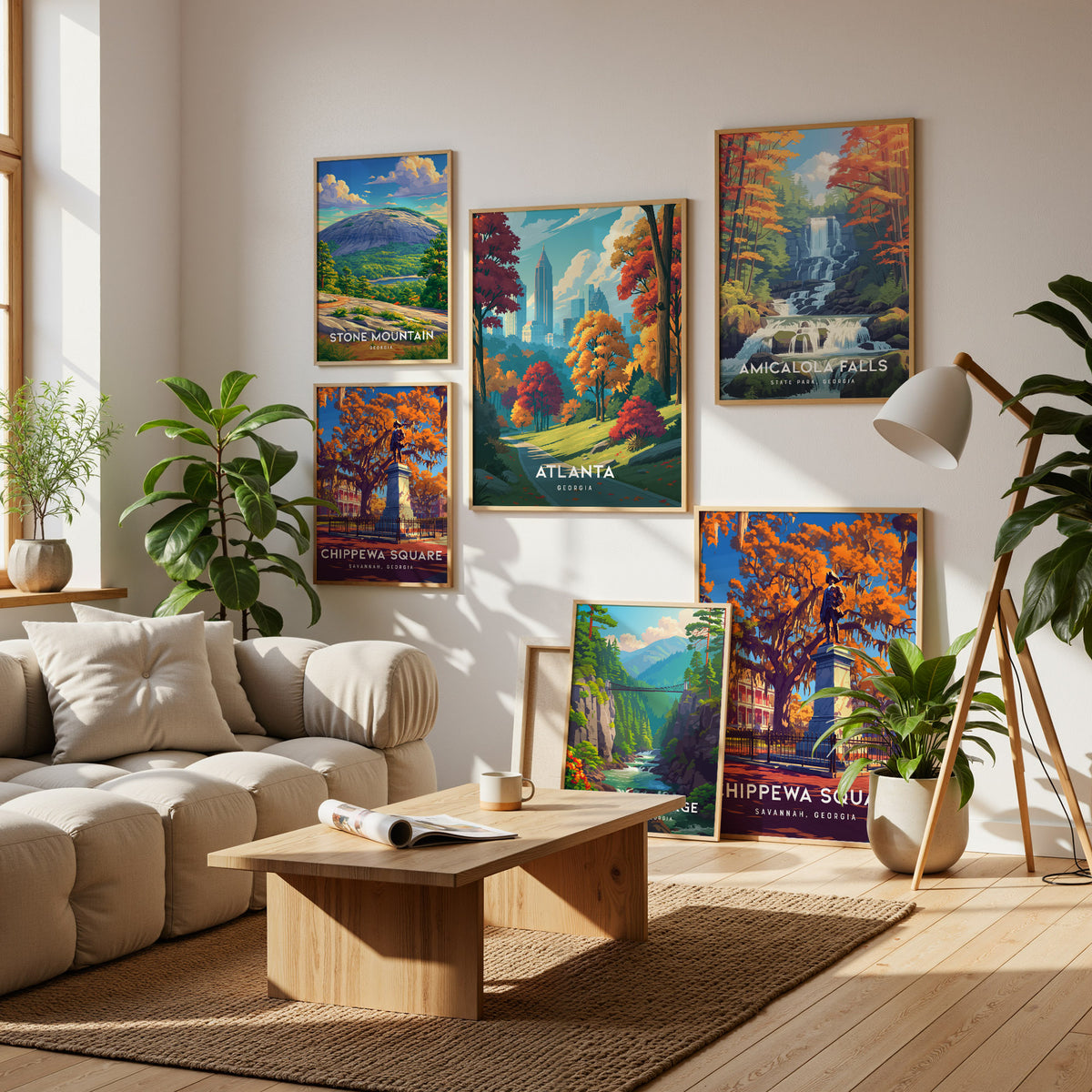 Georgia Travel Gallery Wall | Set of 3 | Travel Art Prints | Housewarming Gift