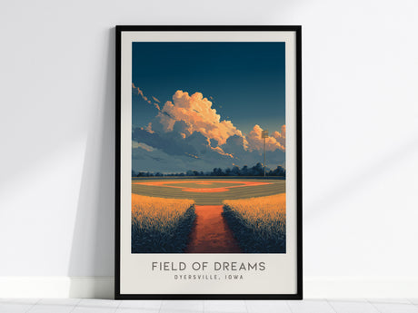 Field of Dreams Matte Border Poster | Dyersville, Iowa Travel Wall Art — framed wall art, 24x36 in