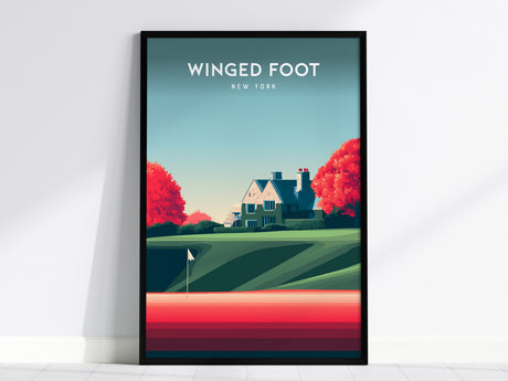 Winged Foot, New York Poster | Iconic Links Golfer Gift Wall Art — framed wall art, 24x36 in