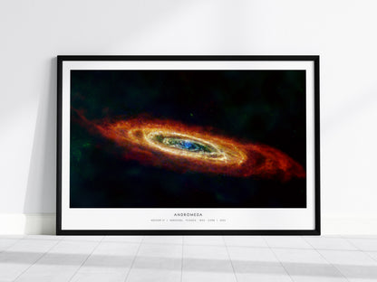Andromeda Landscape Poster | Messier 31 Galaxy Wall Art NASA Space Photography Print — framed wall art, 24x36 in