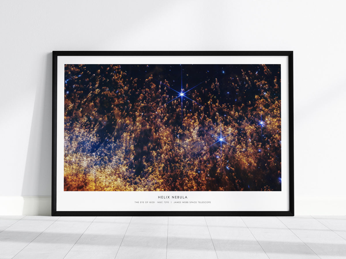 Helix Nebula Landscape Poster | The Eye of God · NGC 7293 Astronomy Print NASA Wall Art — framed wall art, 24x36 in