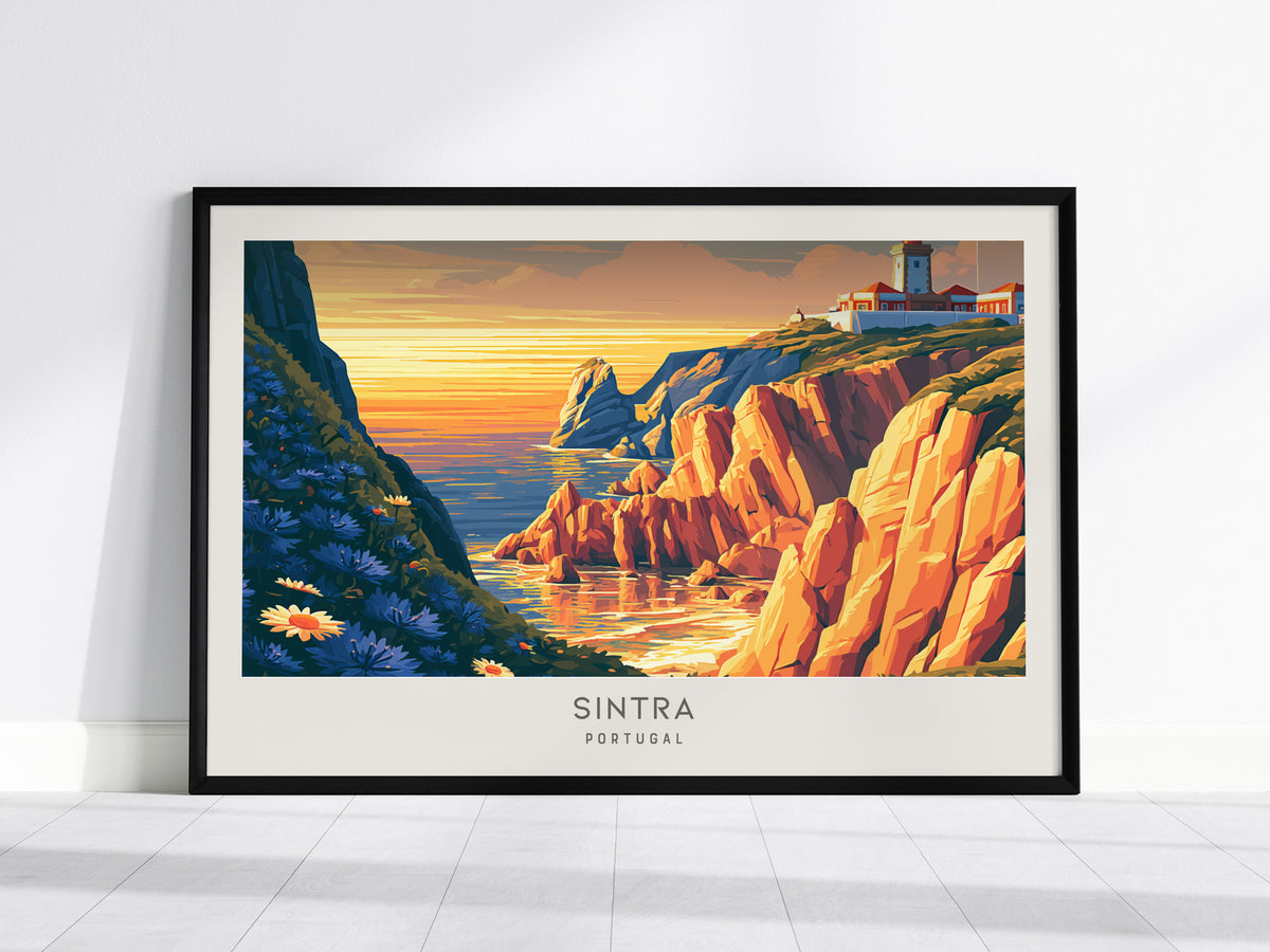 Sintra Landscape Matte Border Poster | Portugal Travel Wall Art — framed wall art, 24x36 in