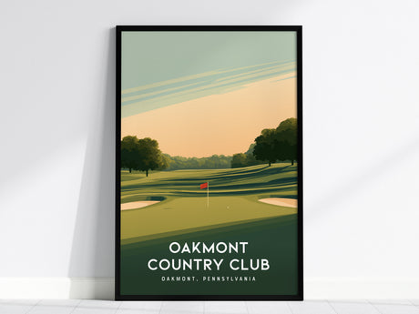 Oakmont Country Club, Oakmont, Pennsylvania Poster | Classic Links Golfer Gift Wall Art — framed wall art, 24x36 in