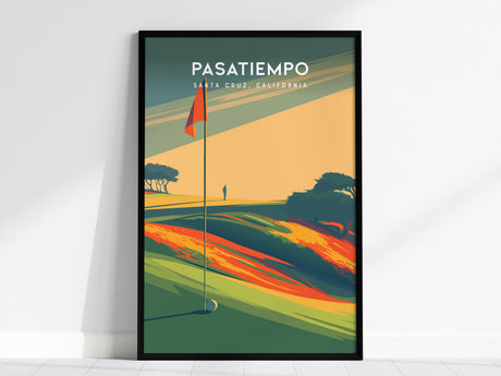 Pasatiempo, Santa Cruz, California Poster | Iconic Links Golfer Gift Wall Art — framed wall art, 24x36 in