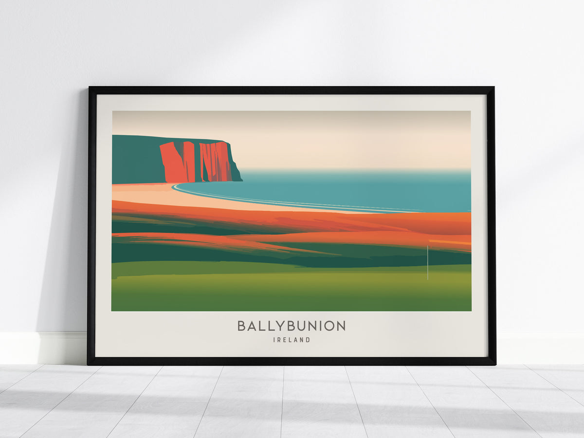 Ballybunion Landscape Matte Border Poster | Ireland Framed or Unframed Golf Wall Art — framed wall art, 24x36 in