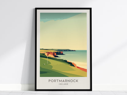 Portmarnock Matte Border Poster | Ireland Travel Wall Art — framed wall art, 24x36 in