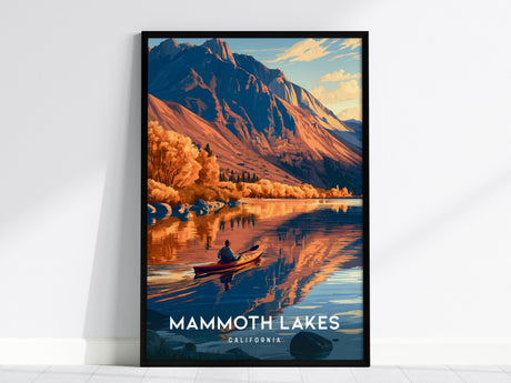 Mammoth Lakes, California Poster | Alpine Lake & Mountain Wilderness Wall Art — framed wall art, 24x36 in
