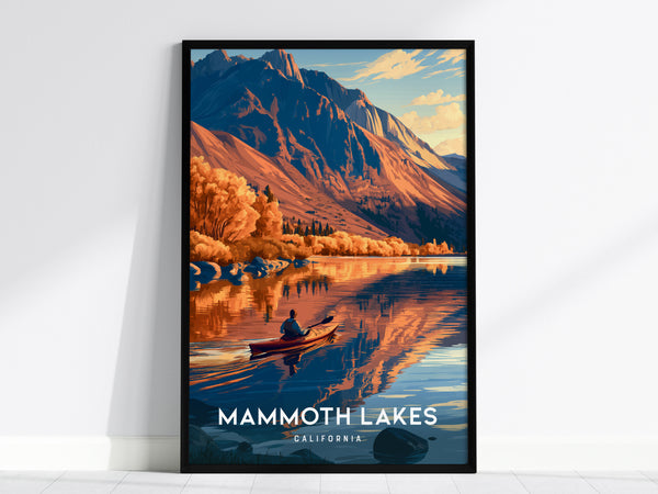 Mammoth Lakes, California Poster | Alpine Lake & Mountain Wilderness Wall Art — framed wall art, 24x36 in