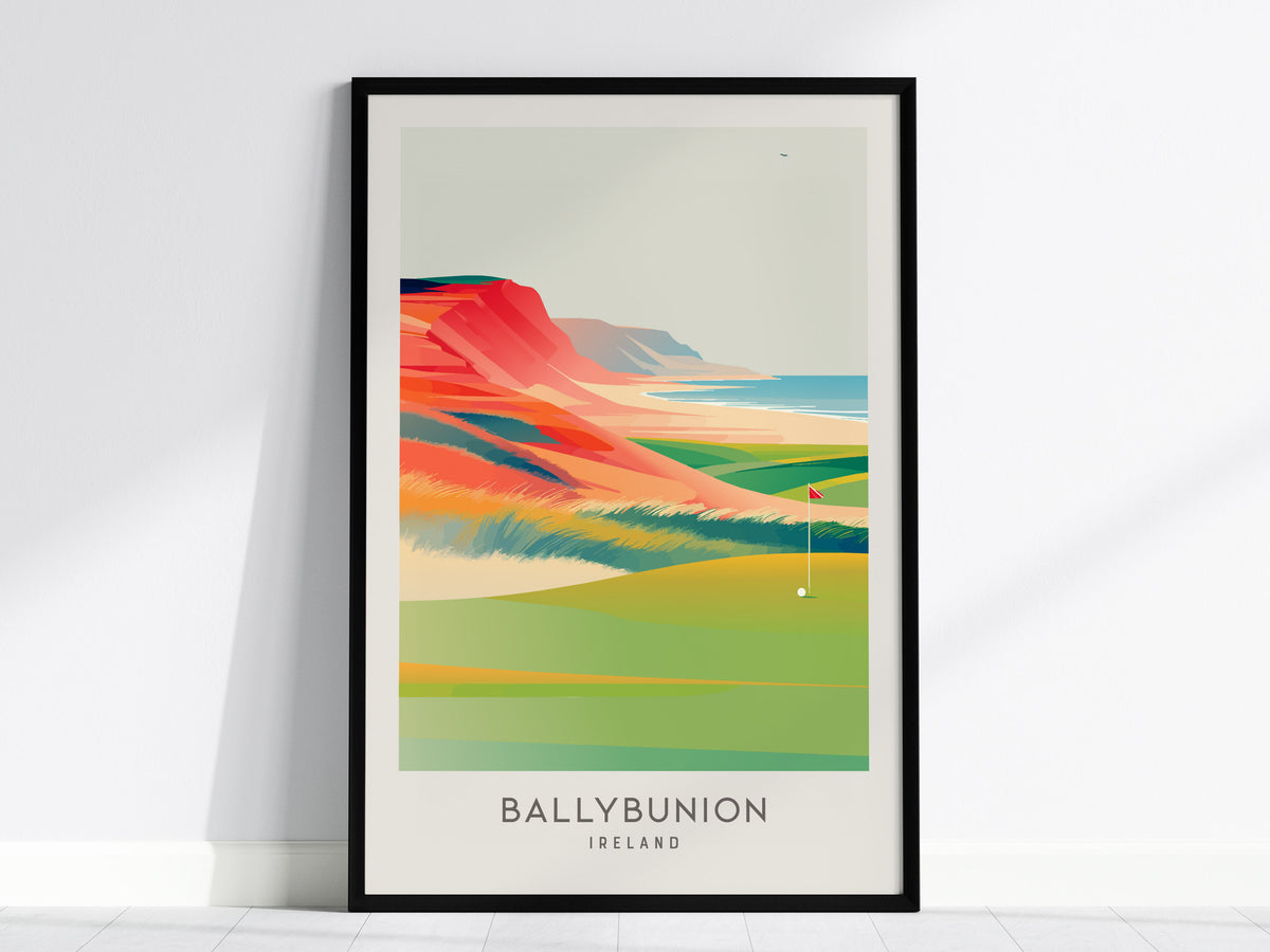 Ballybunion Matte Border Poster | Ireland Golf Course Print & Country Club Decor — framed wall art, 24x36 in