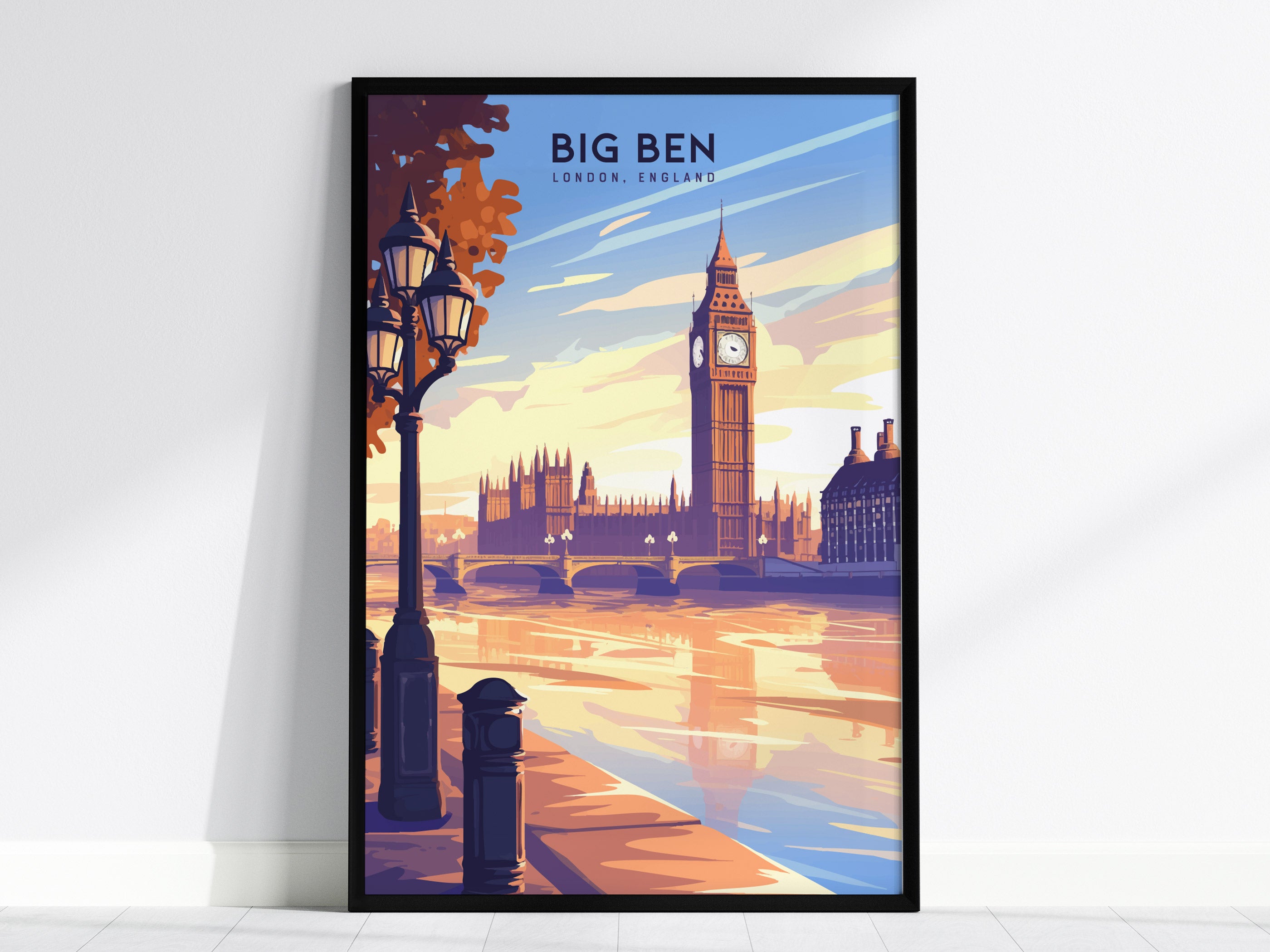 Big Ben London Poster | UK England Travel Wall Art | Swell Scenes