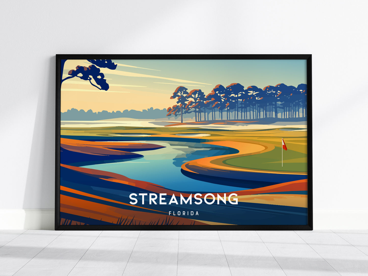 Streamsong, Florida Landscape Poster | Golf Wall Art & Framed or Unframed Wall Art — framed wall art, 24x36 in