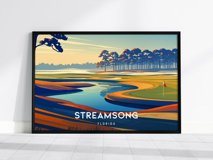 Streamsong, Florida Landscape Poster | Golf Wall Art & Framed or Unframed Wall Art — framed wall art, 24x36 in